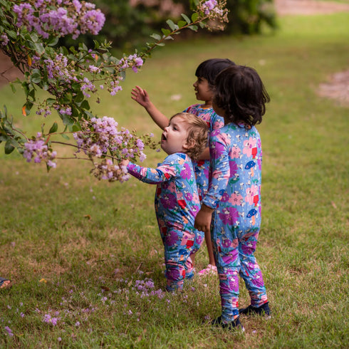 Monarch Store Bamboo Romper (Bootysuit) V3.0 LONG SLEEVED : Snoopy in Bloom
